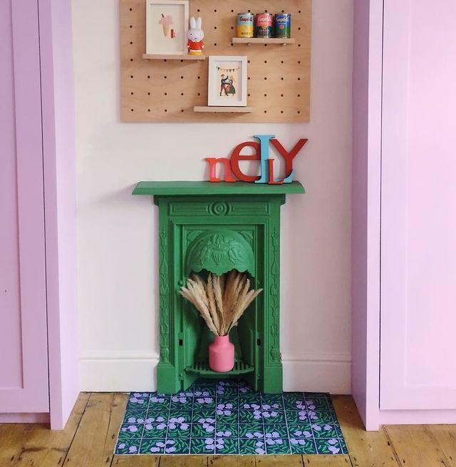 cheminée verte