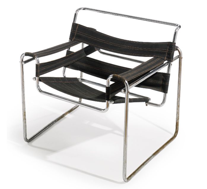 Chaise Wassily conçue par Marcel Breuer et fabriquée par Standard-Möbel, c.  1927.