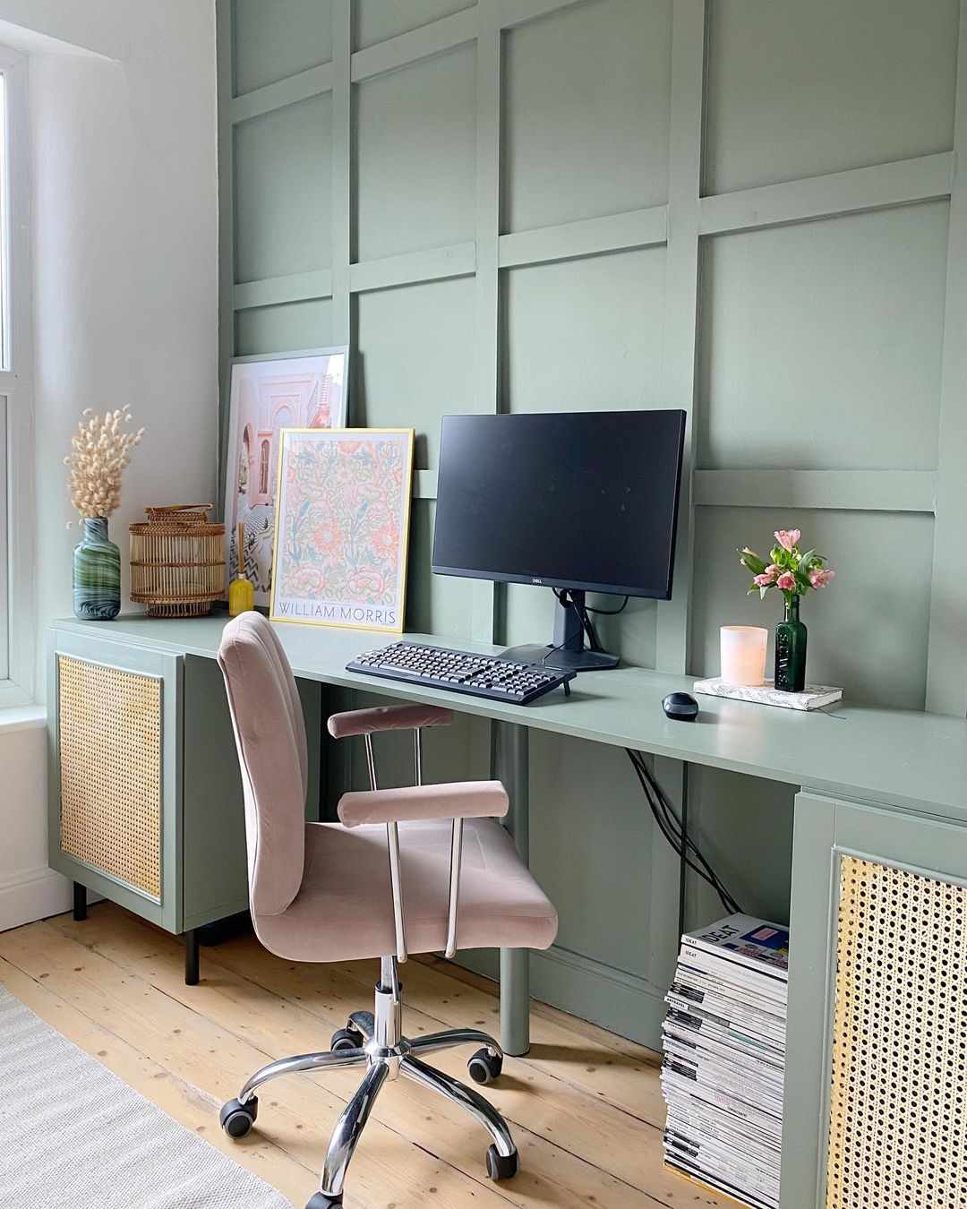 bureau vert clair