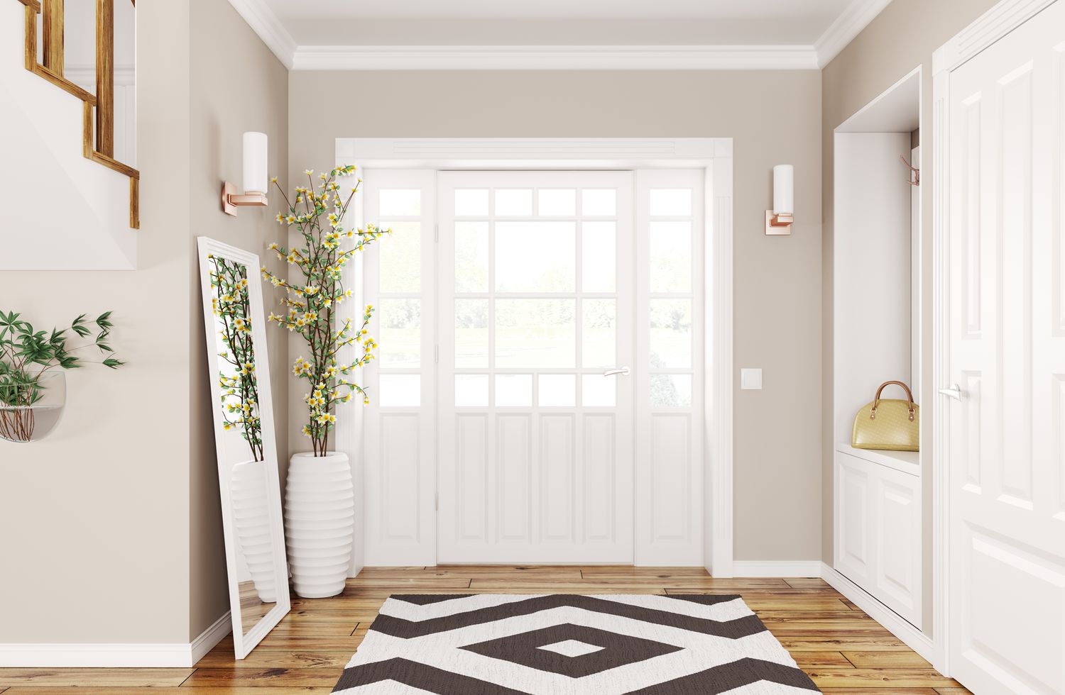 entrée moderne, minimale et propre