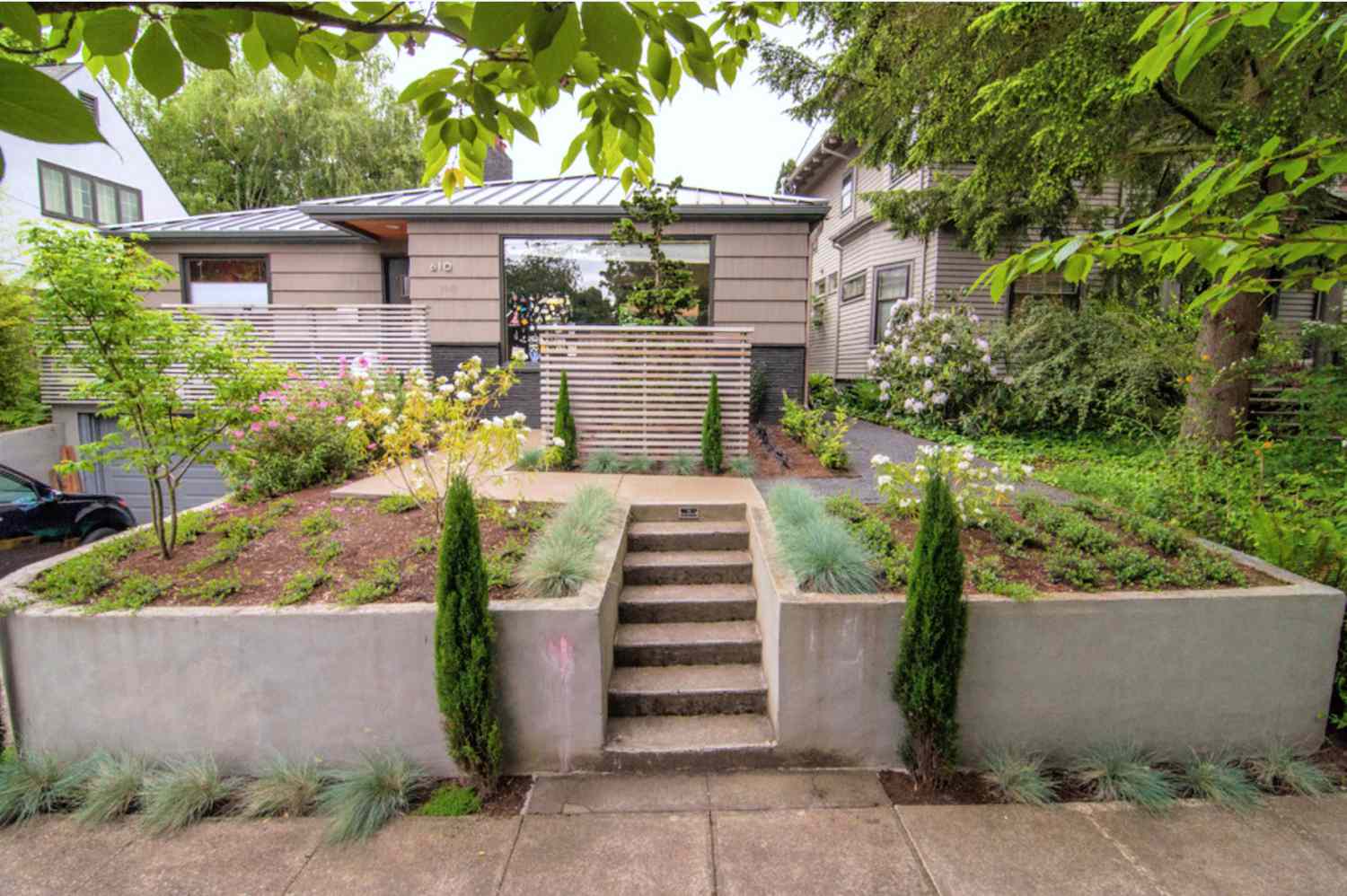jardin moderne du milieu du siècle