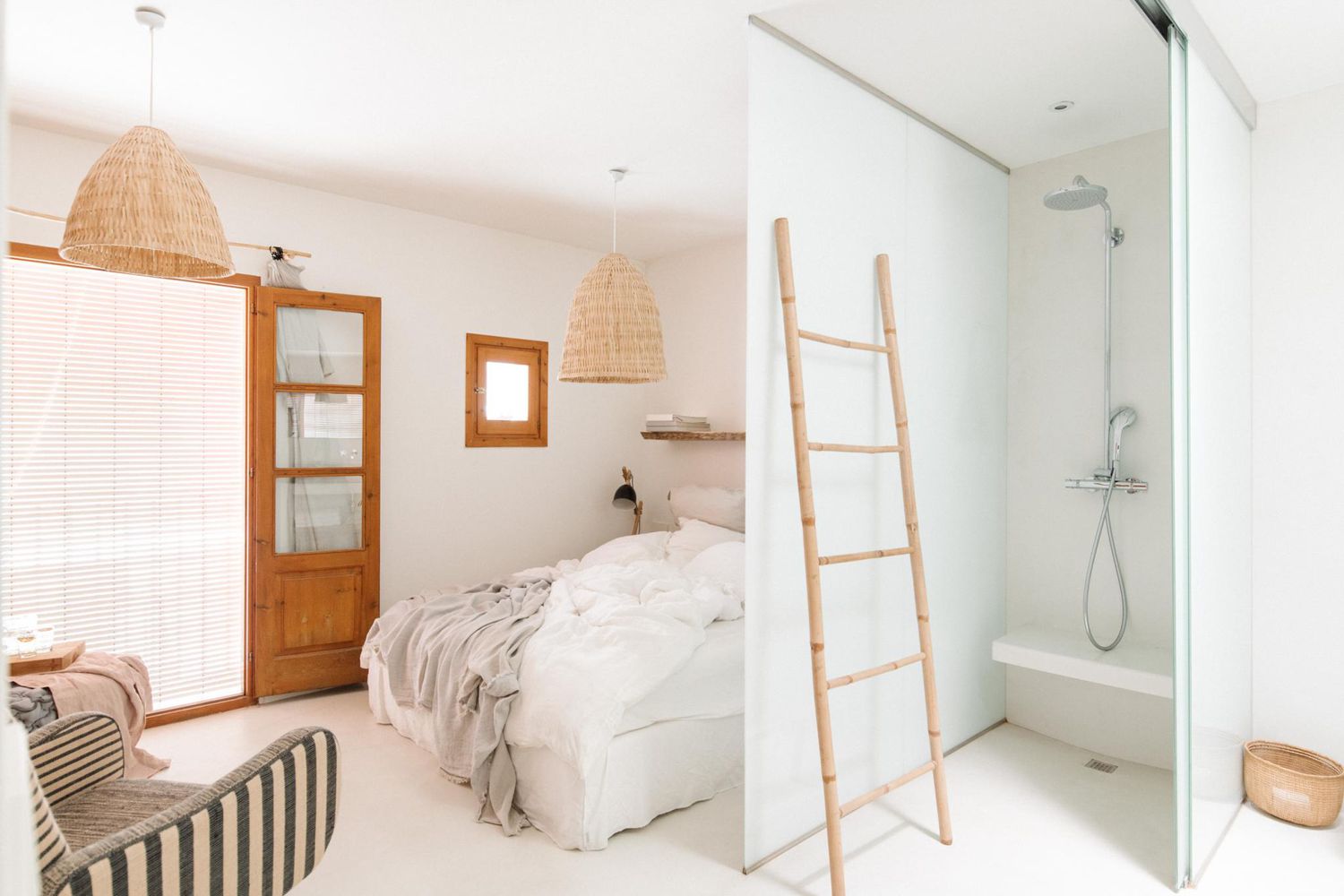 chambre à coucher minimaliste de style bohème