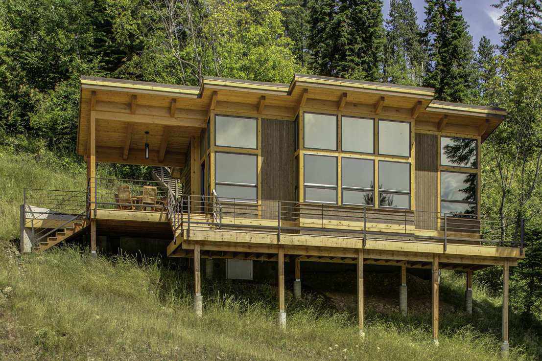 petites cabanes préfabriquées en bois