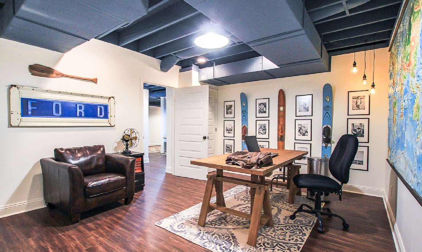 Remodelage d'un bureau au sous-sol - Après
