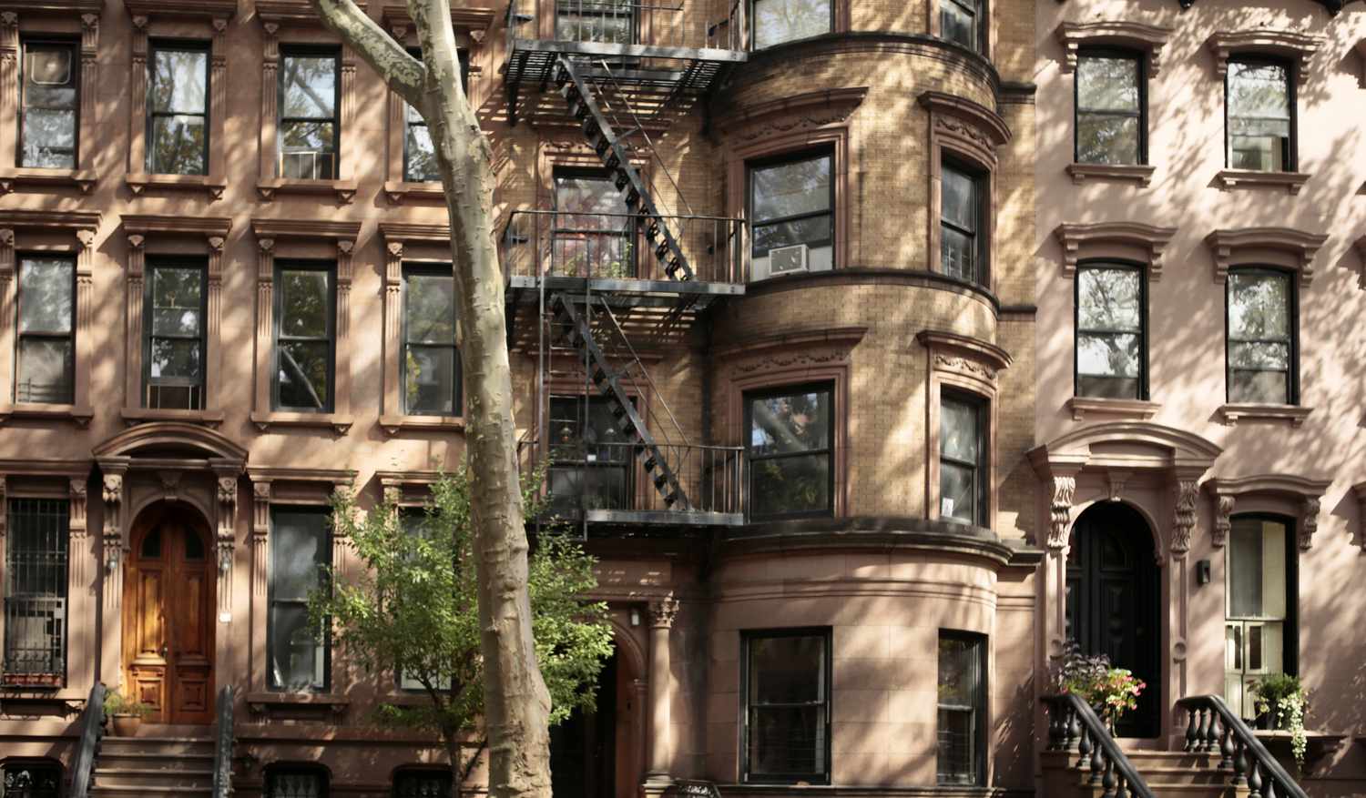 Brownstones d'avant-guerre à Fort Greene, Brooklyn