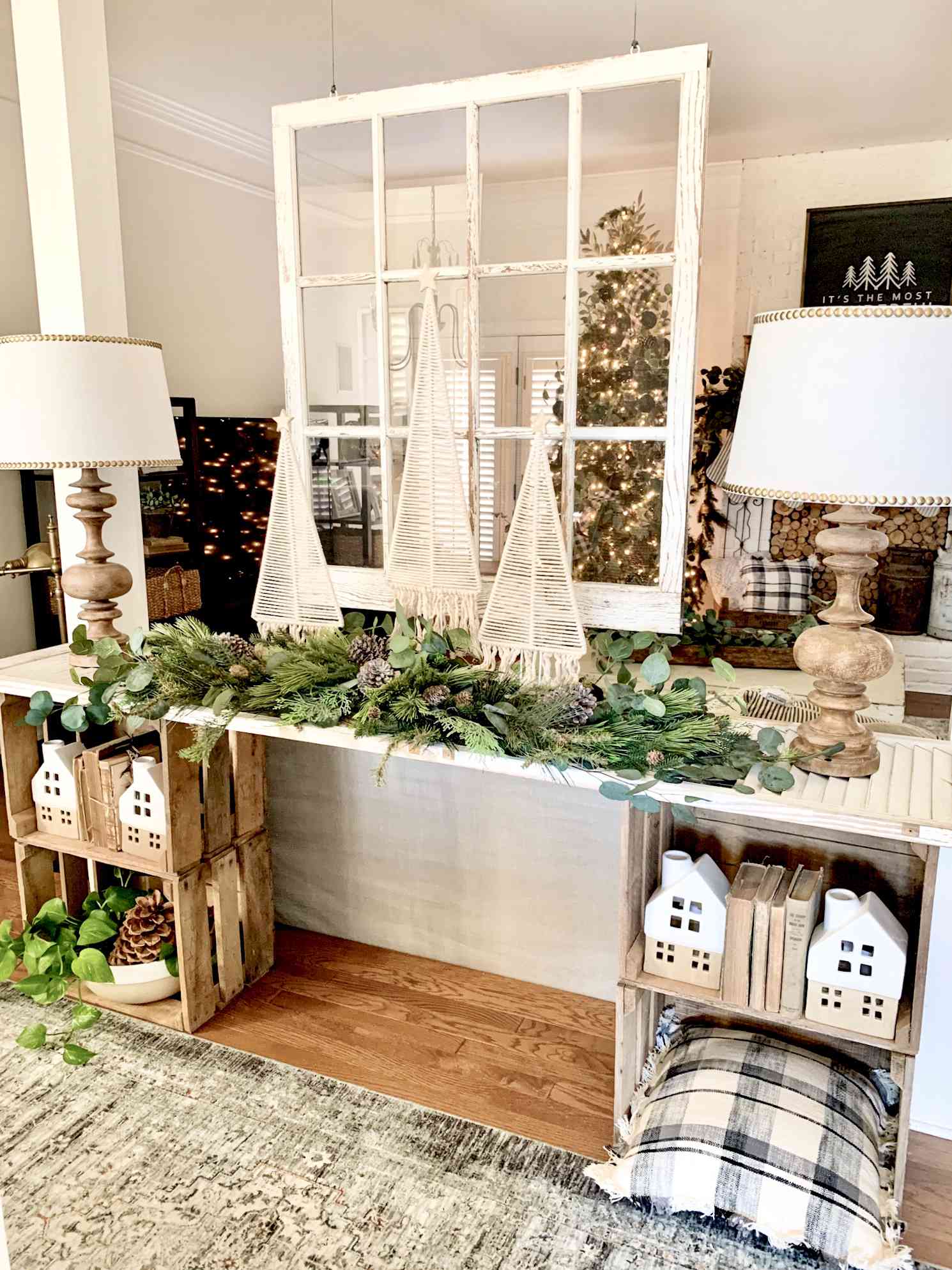 caisses avec décor de Noël