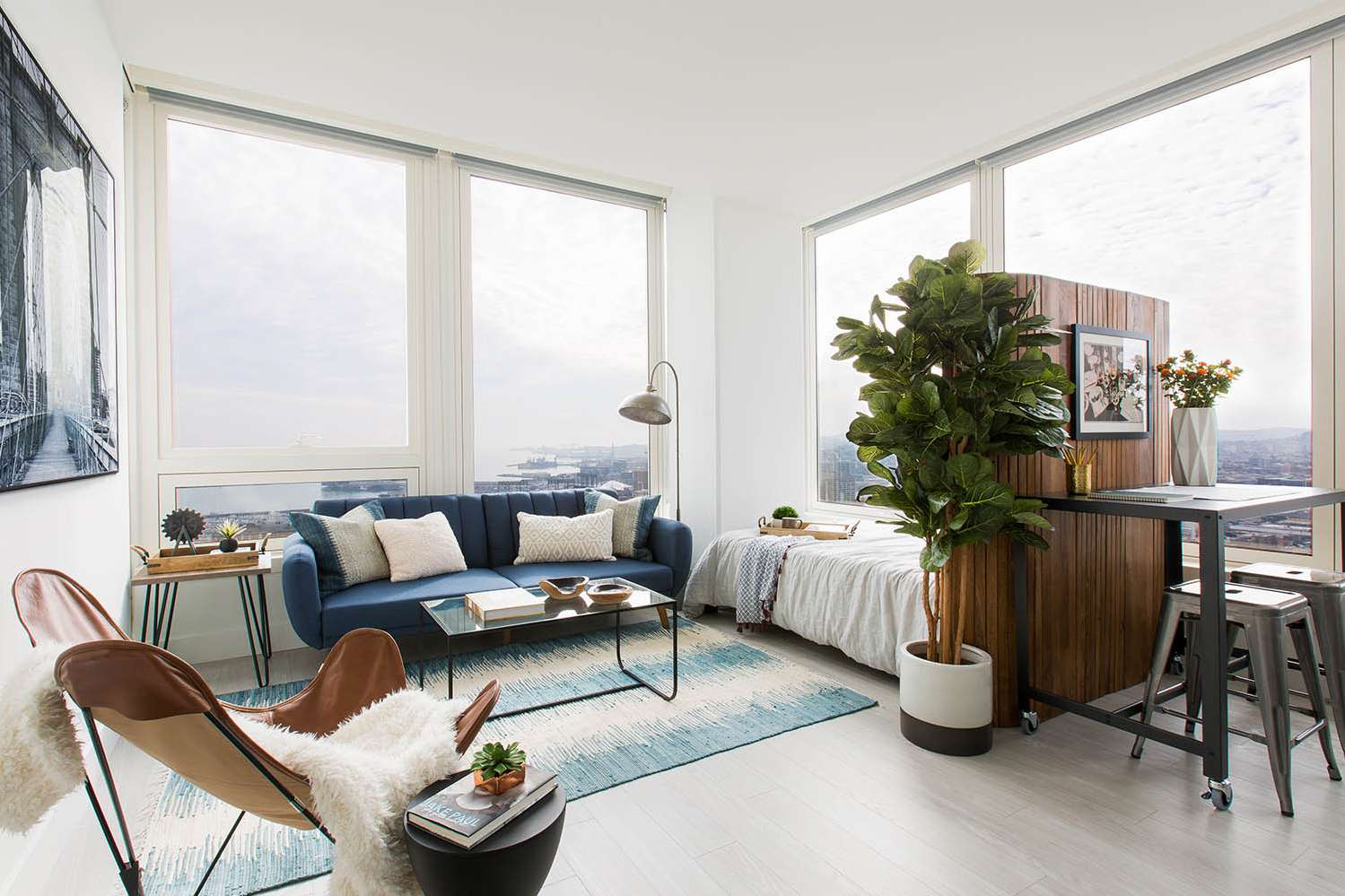 Un studio lumineux et moderne