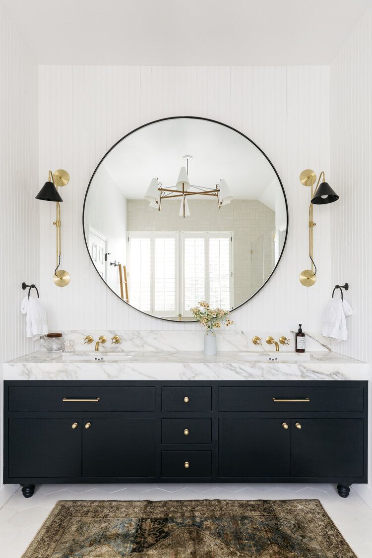 salle de bain moderne à la ferme