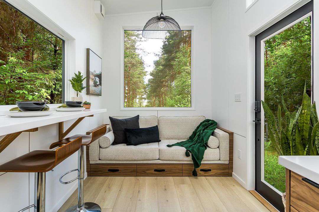 Idées de rangement pour petites maisons, rangement pour canapé, sièges de bar, tabourets de bar