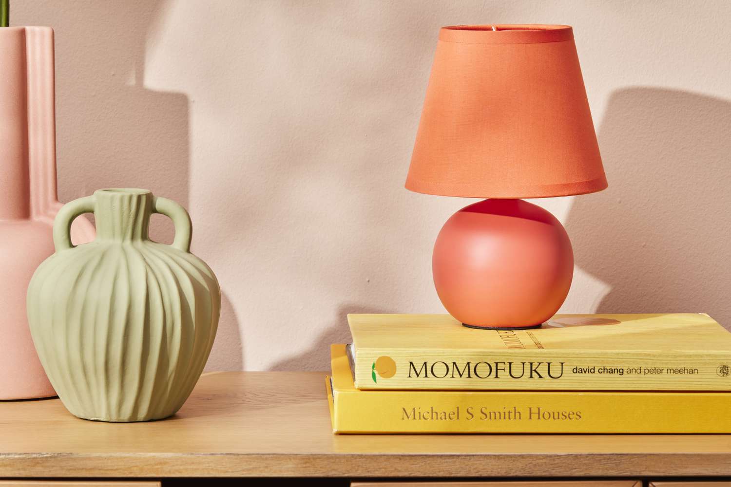 Mini abat-jour sur lampe de table orange