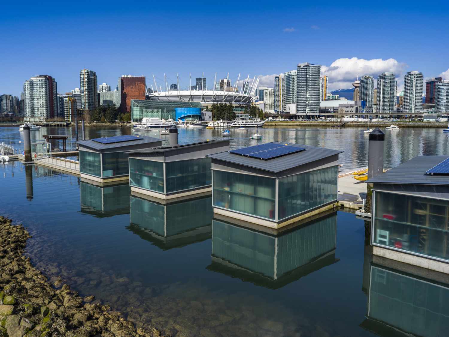 Maisons flottantes à Vancouver