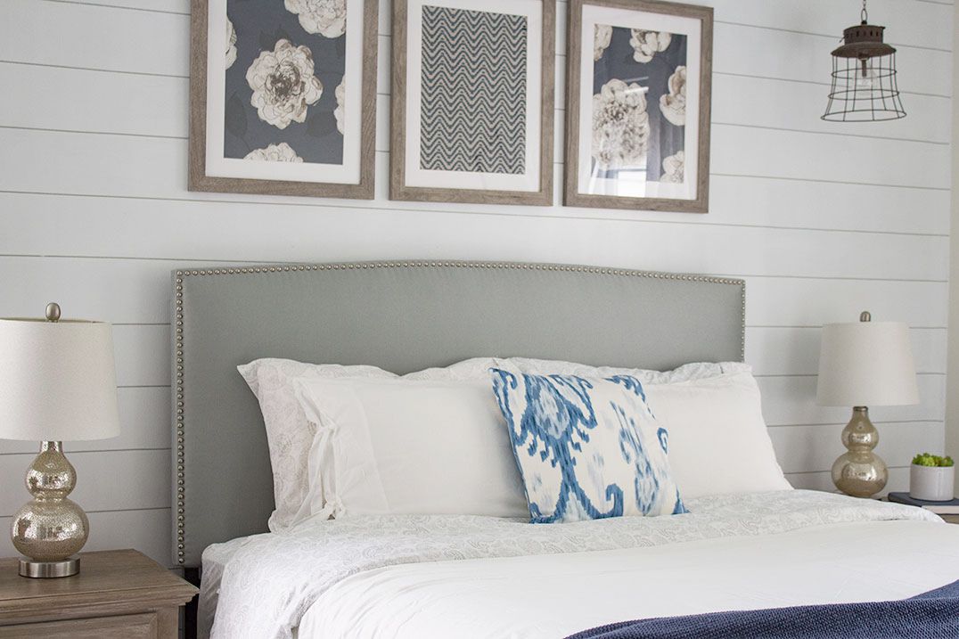 idées de murs d'accent en faux shiplap