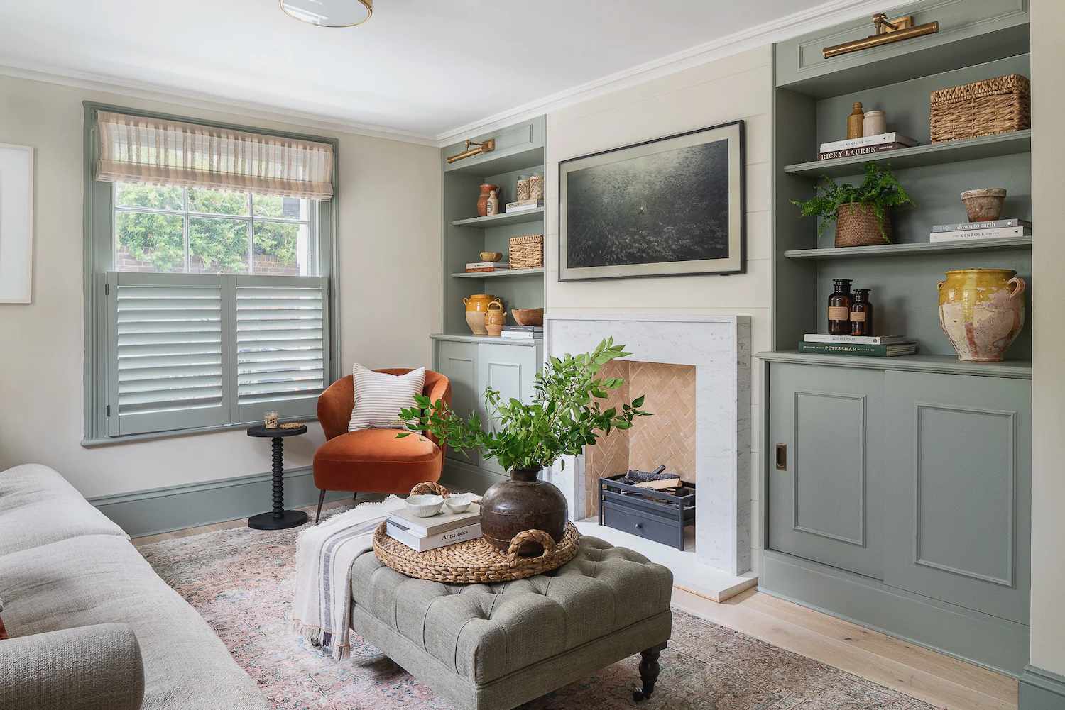 idées de murs d'accent de cheminée en shiplap