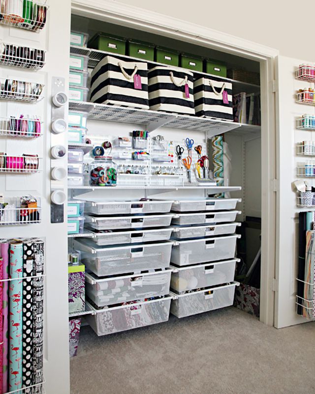 organisation de l'artisanat dans un placard