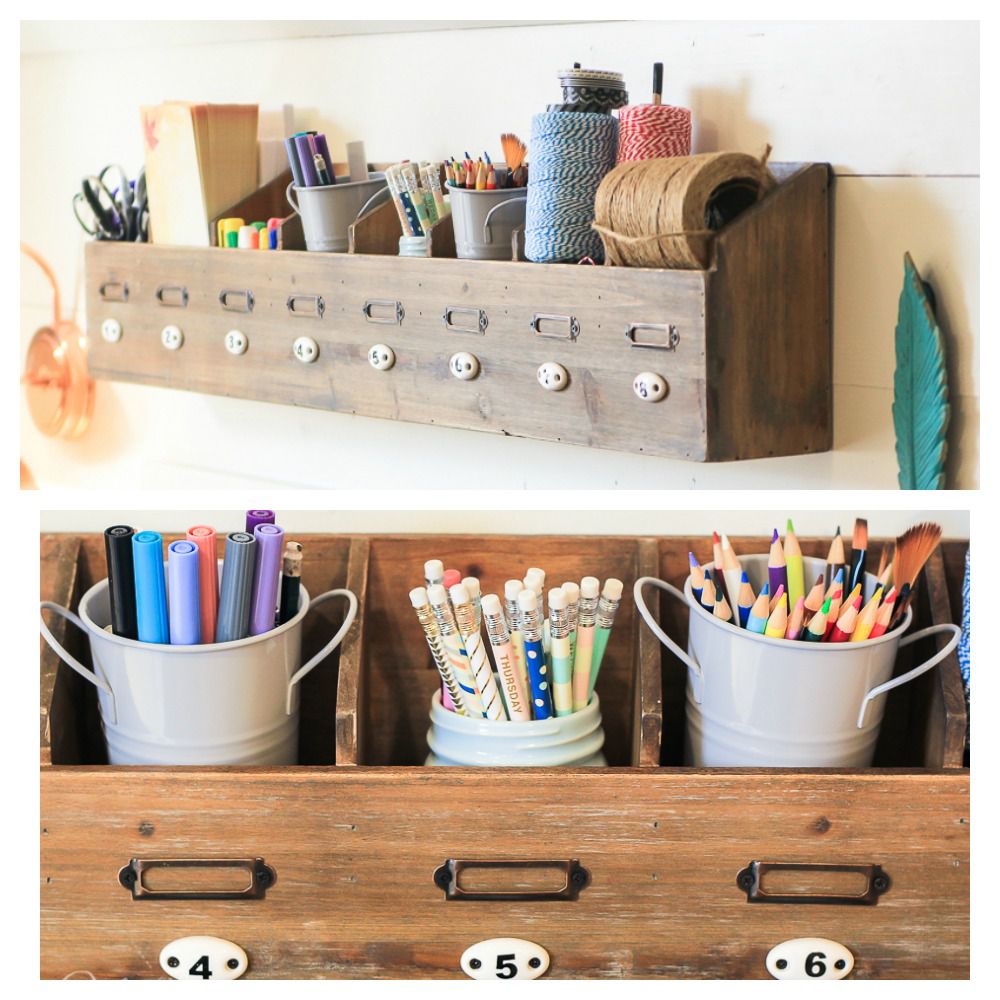 fournitures de bricolage dans des conteneurs