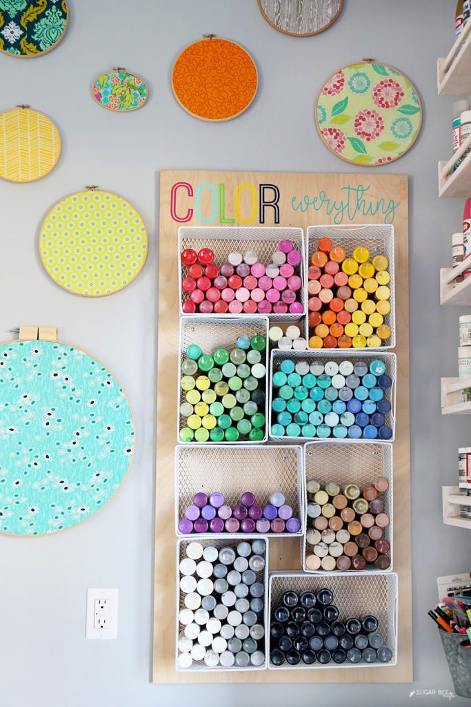 bacs de rangement pour la peinture