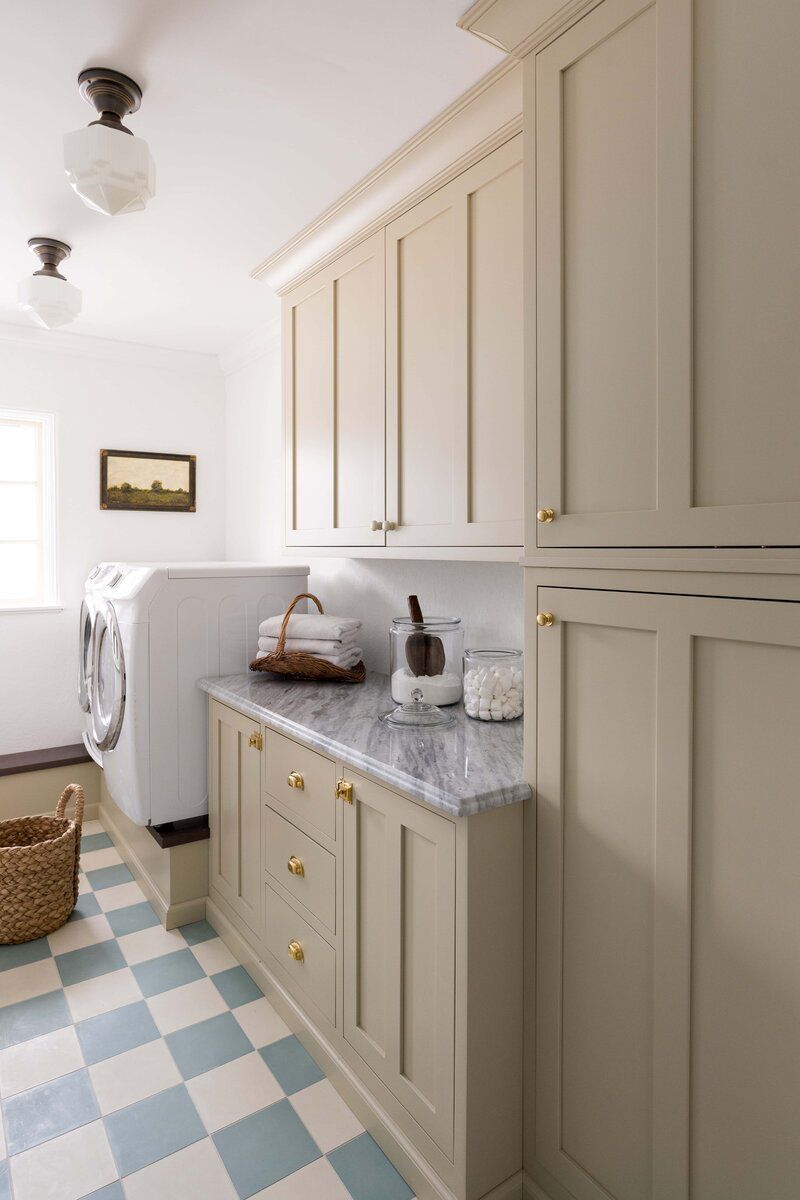 couleurs de la salle de lavage beige