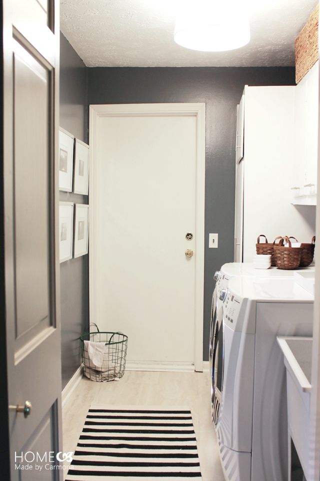 couleurs de la salle de lavage gris foncé