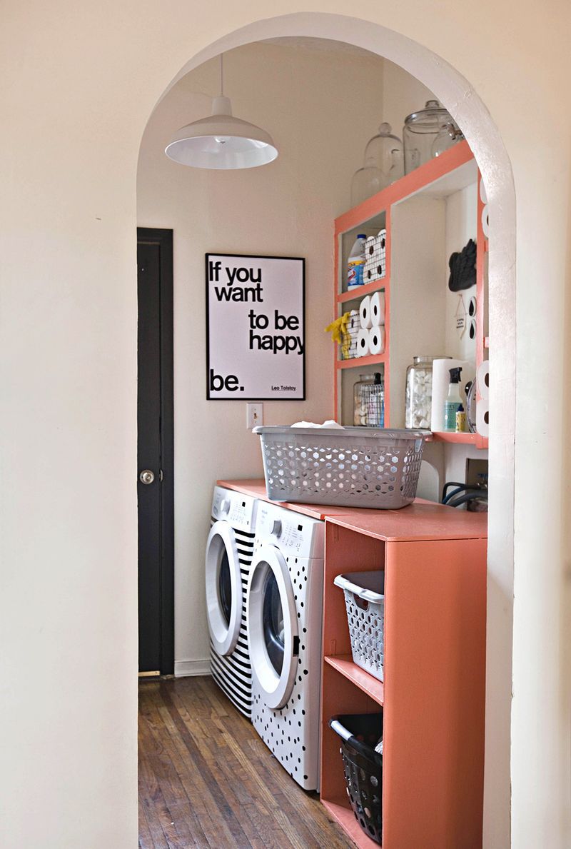couleurs de peinture corail pour la buanderie