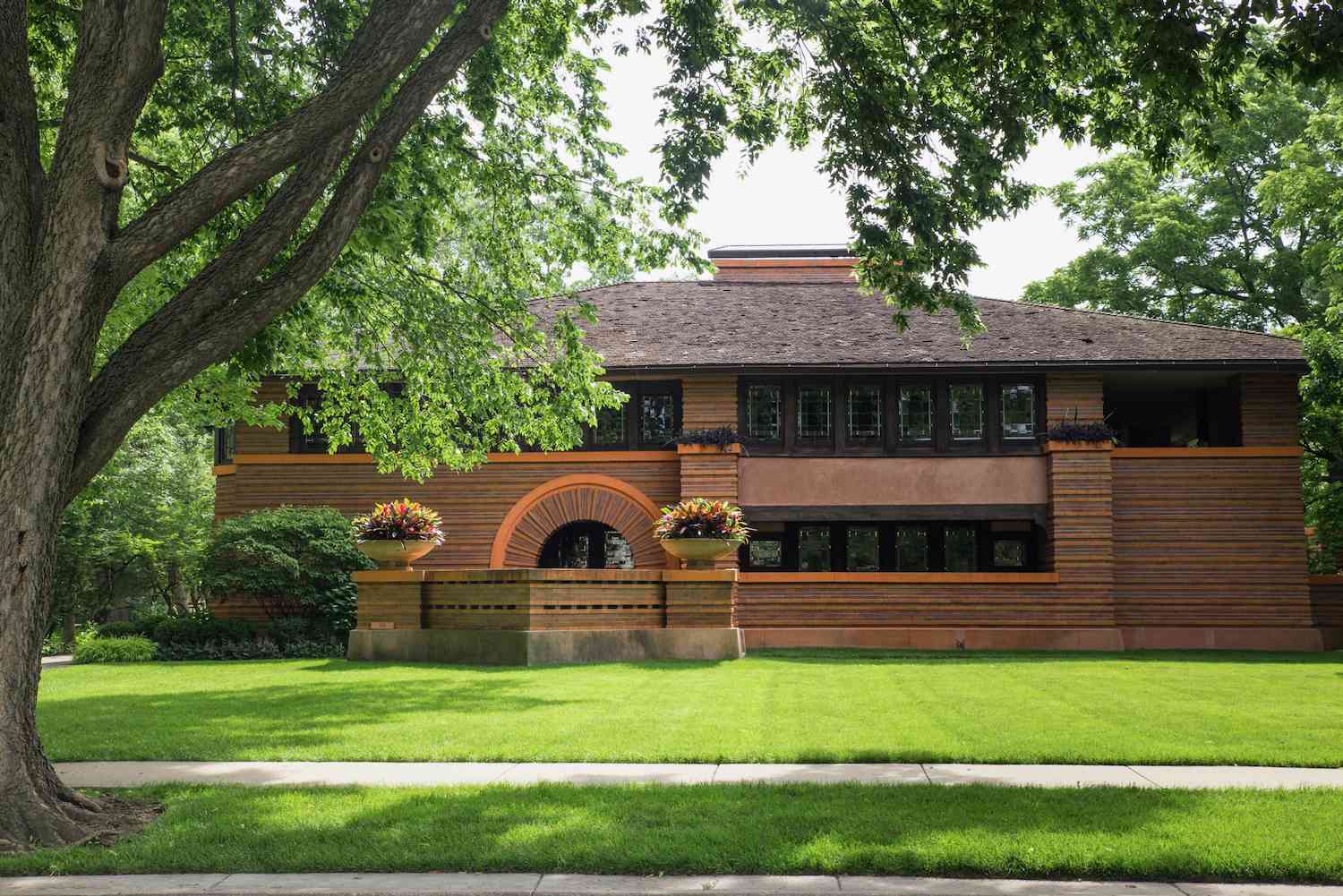 Maison Arthur B. Heurtley de style prairie conçue par Frank Lloyd Wright