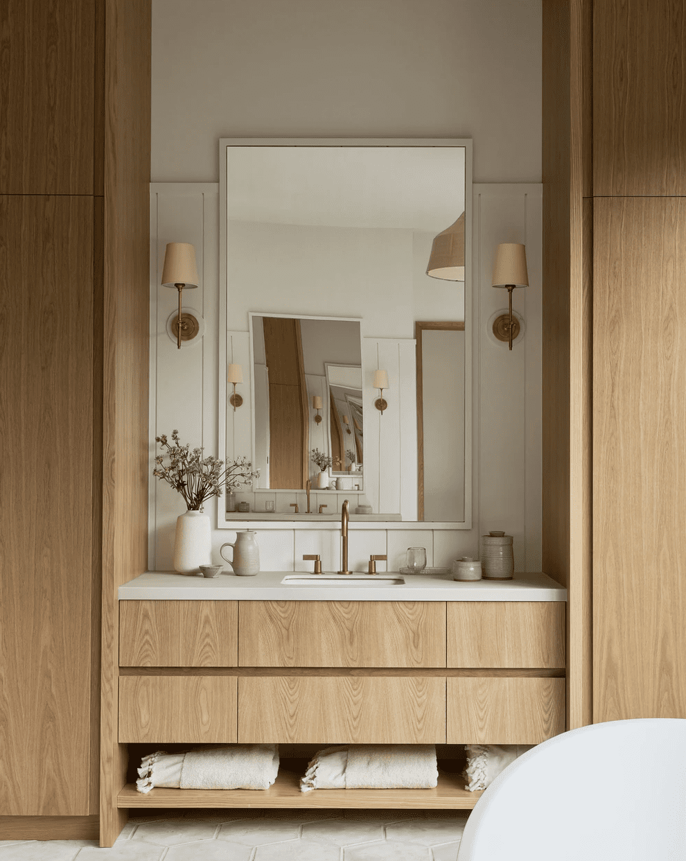idées de salles de bains neutres de style scandinave