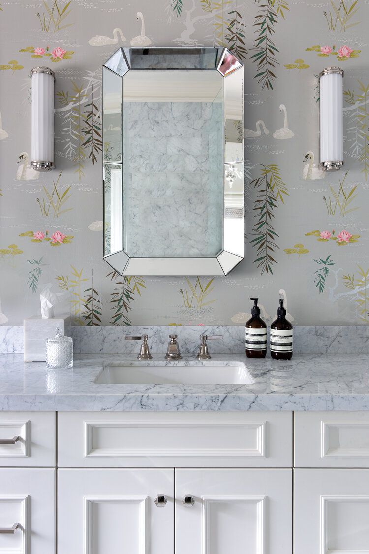 miroir de salle de bain art deco