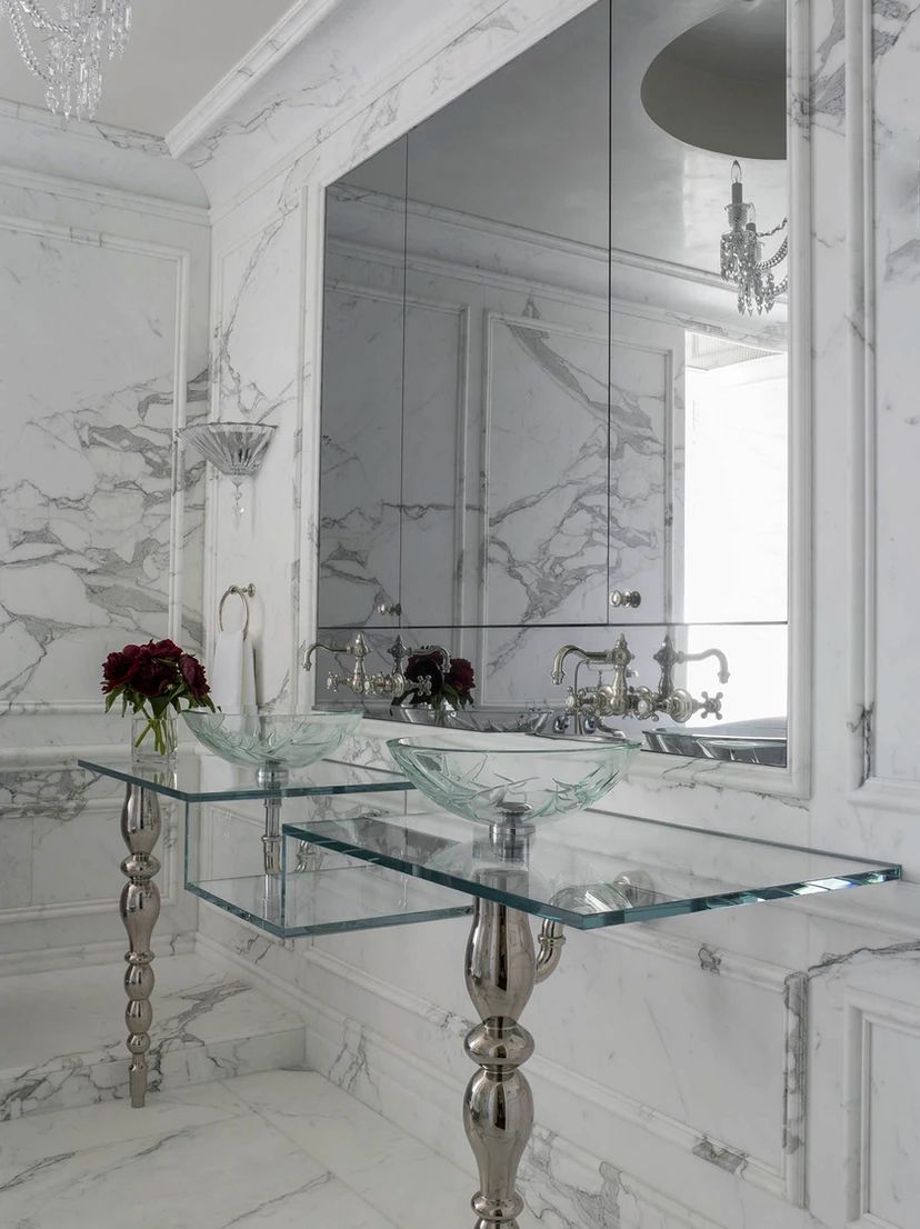 salle de bain d'inspiration art déco