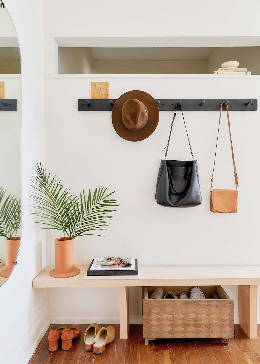 rangement pour chaussures dans l'entrée