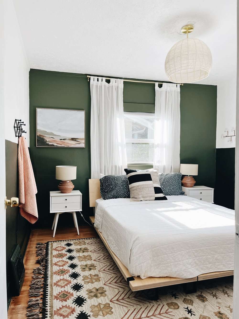 idées de chambres d'appartement mur d'accent