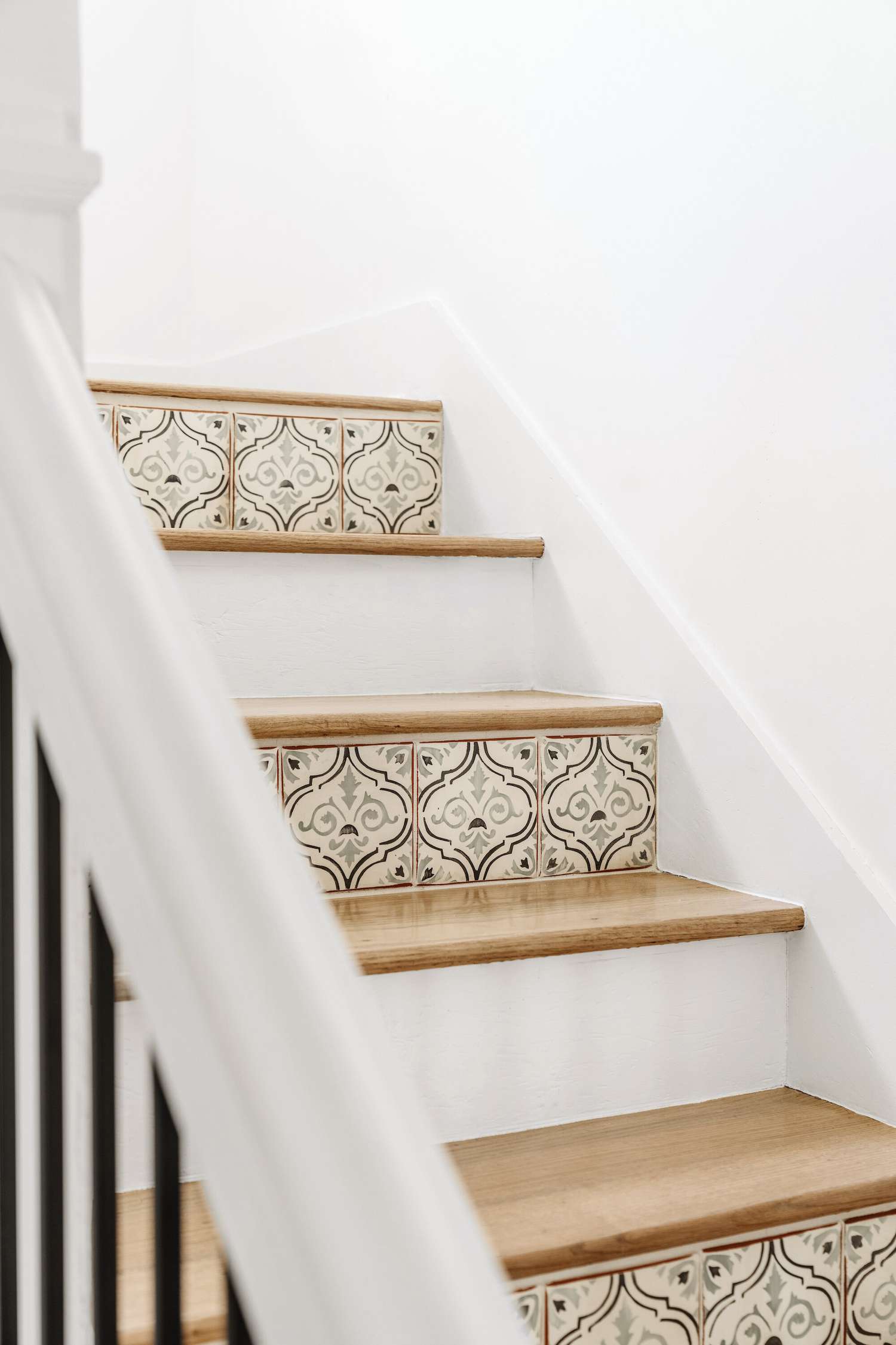 escaliers en bois idées carrelage