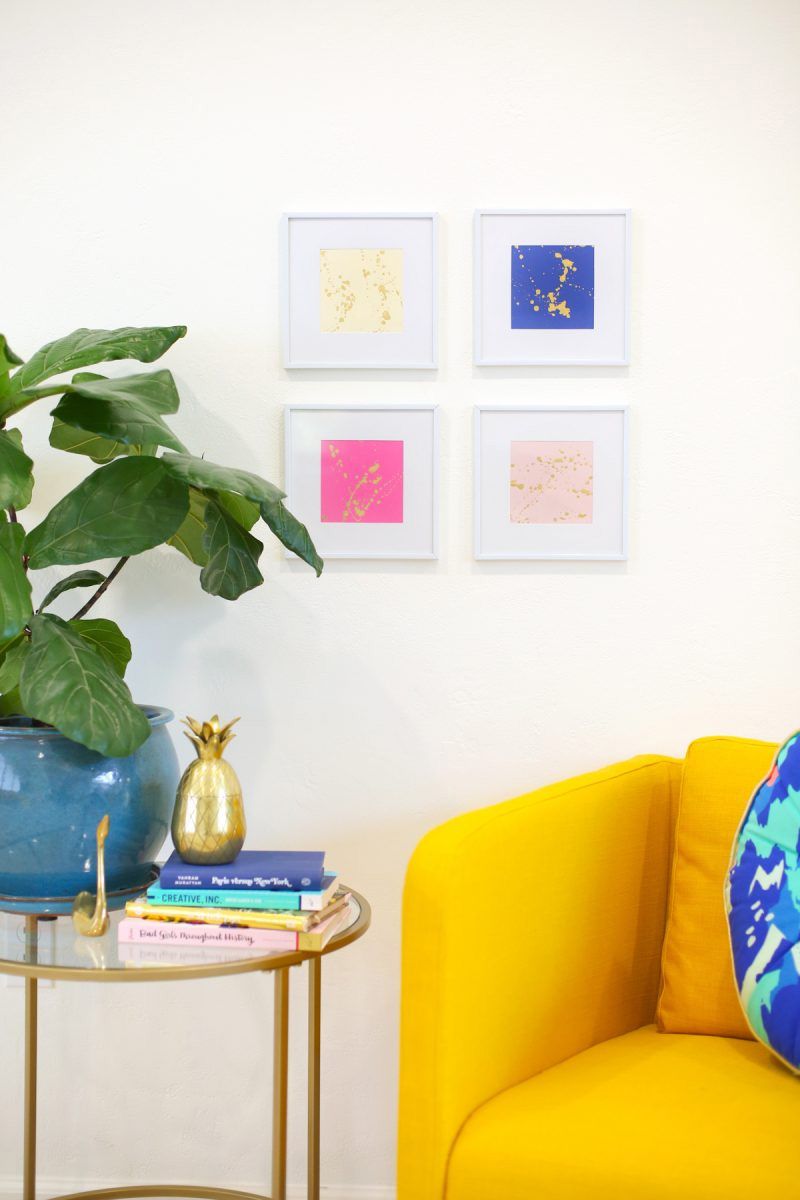 art mural feuille d'or diy