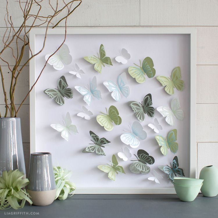 art mural papillon en papier diy