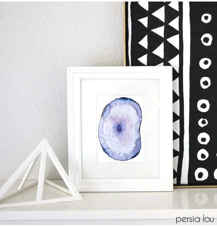 art mural diy agate slice