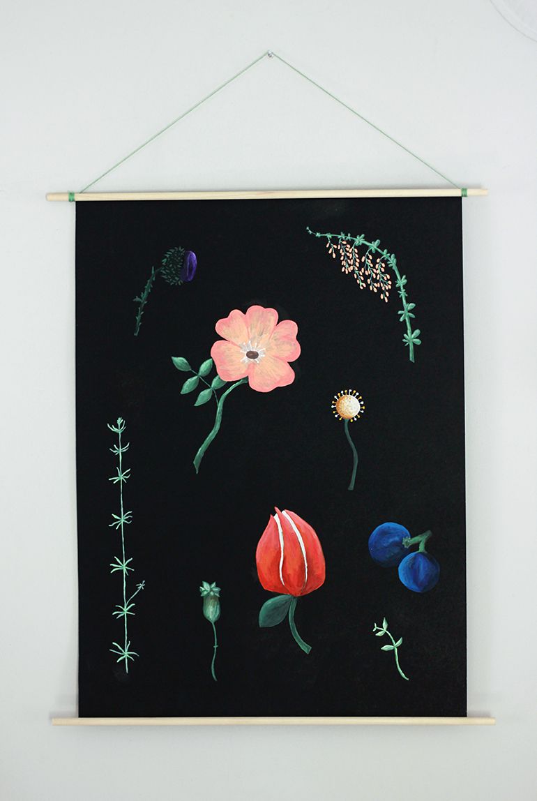 art mural botanique diy