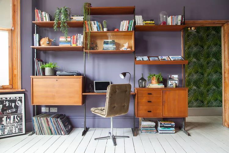 idées de rangement pour le bureau moderne du milieu du siècle