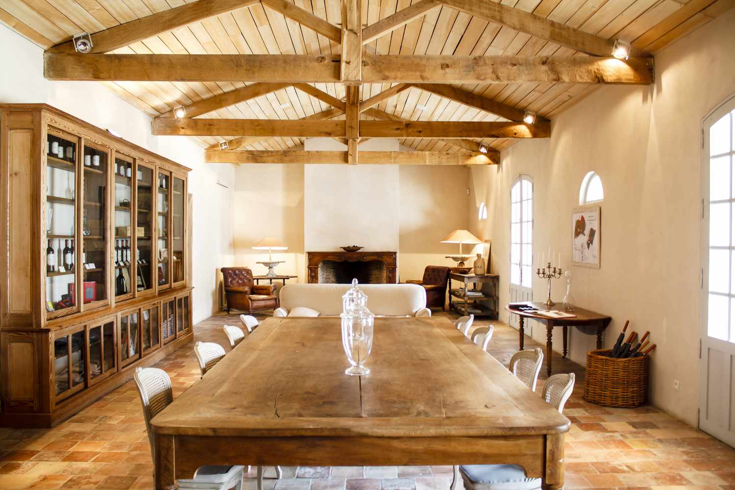 Salon salle à manger rural français