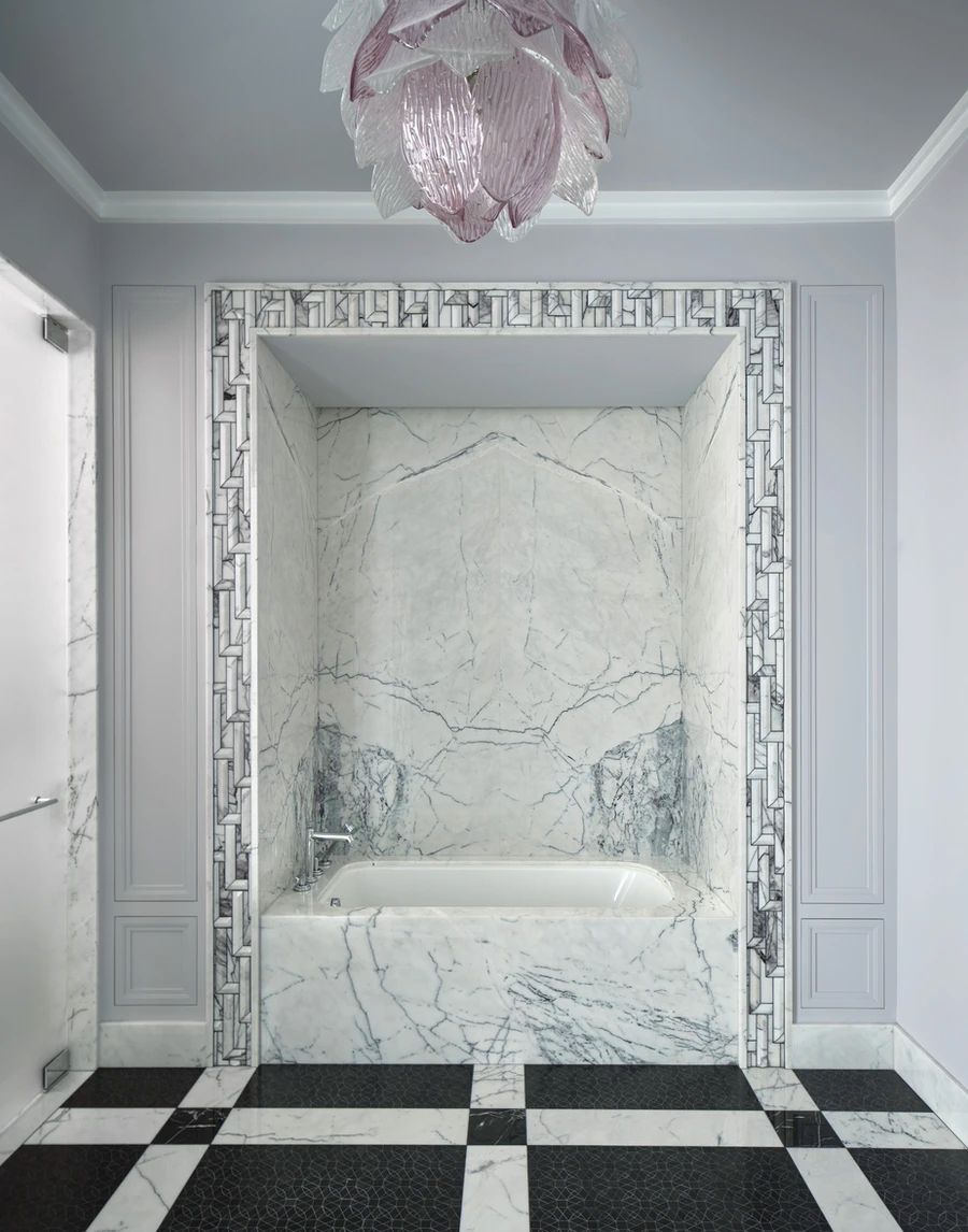 Salle de bains de style Hollywood Regency