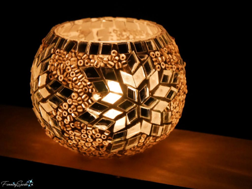Bougeoir en mosaïque
