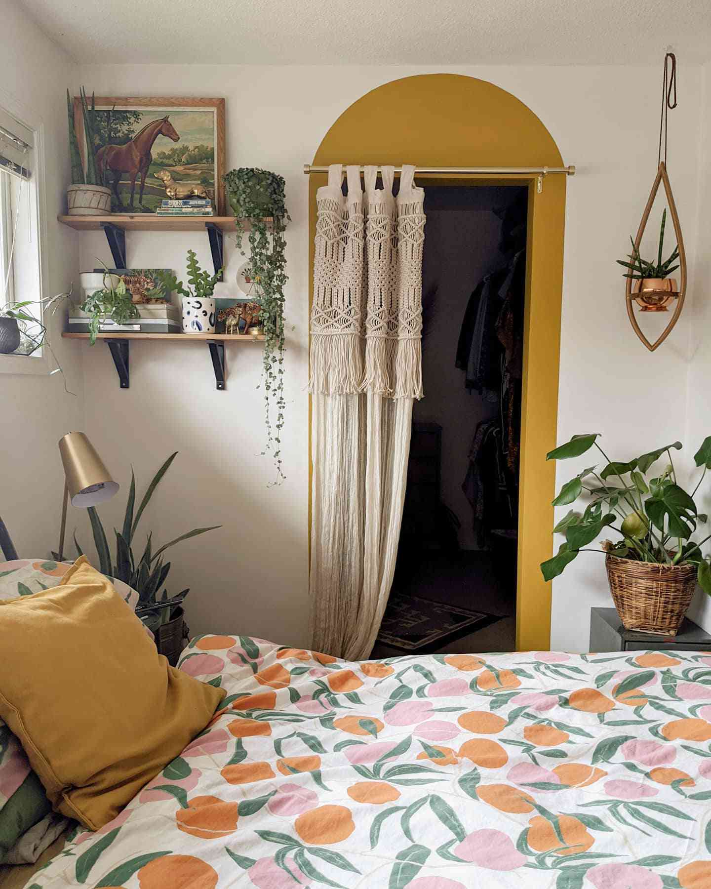 rideau de penderie en macramé