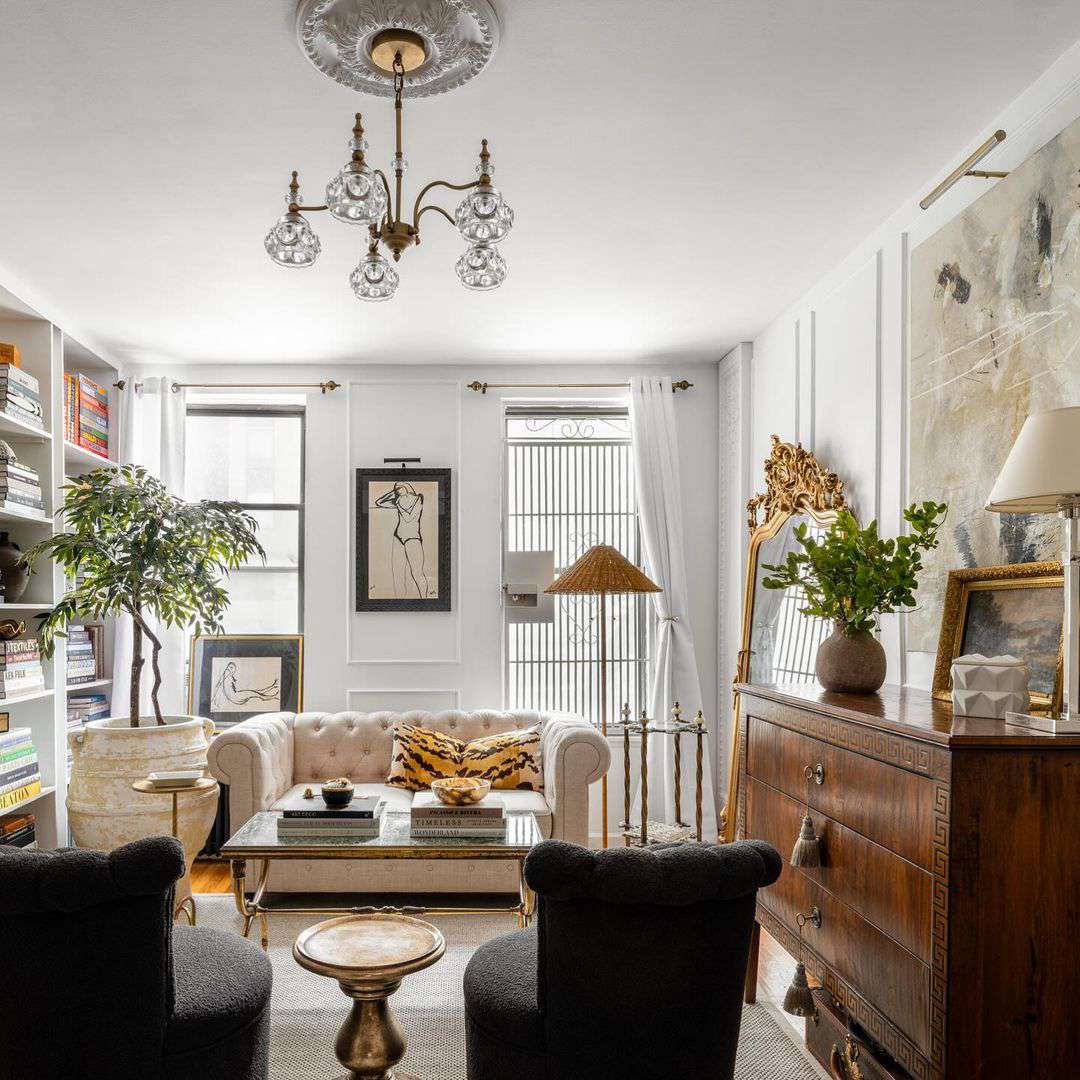 lustre dans un salon de location
