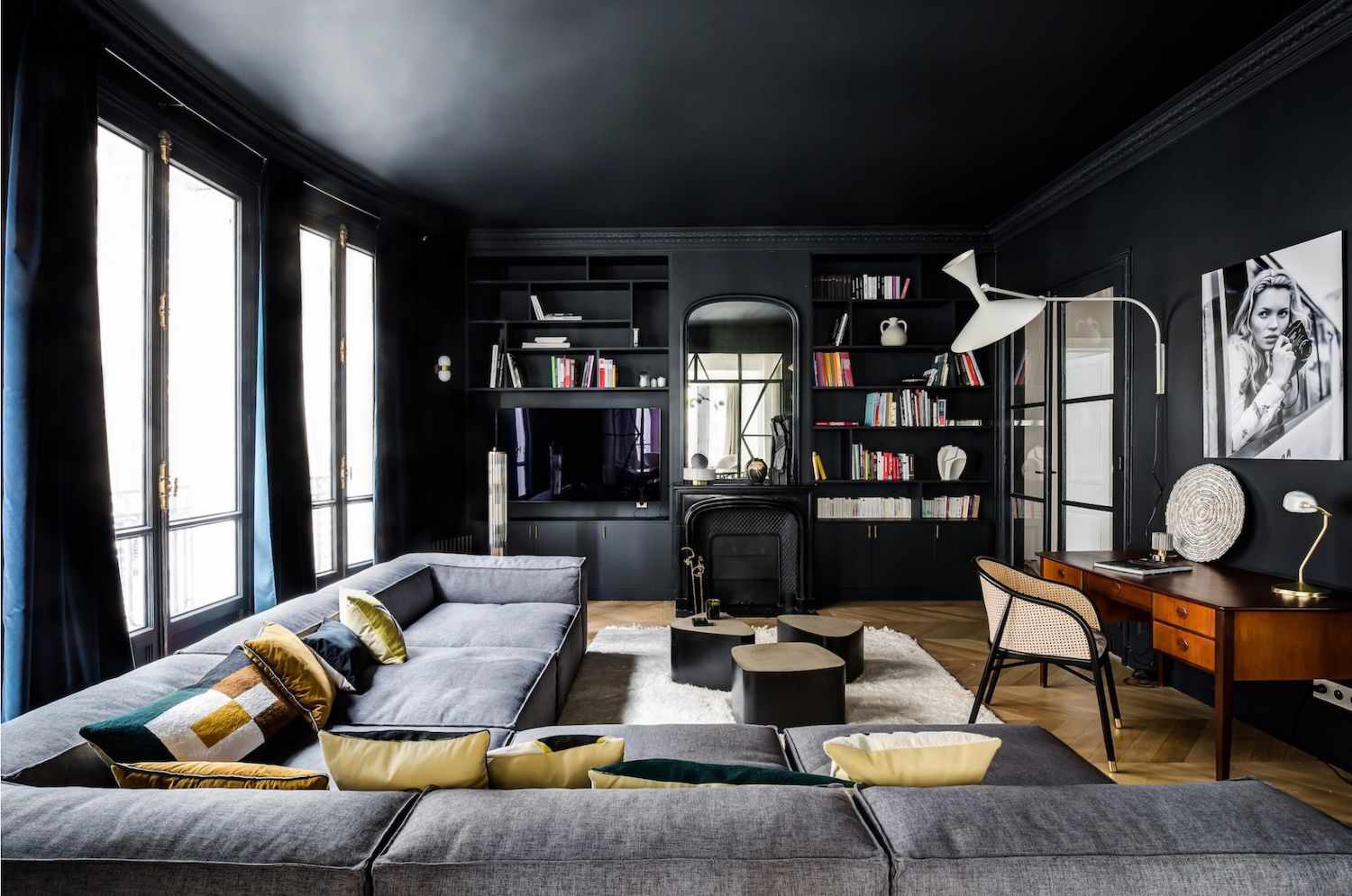 salon noir chic