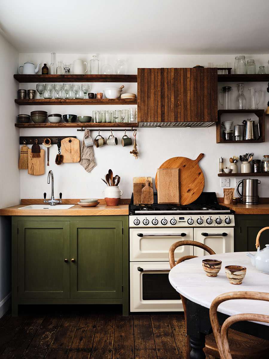 Décoration de cuisine en bois récupéré