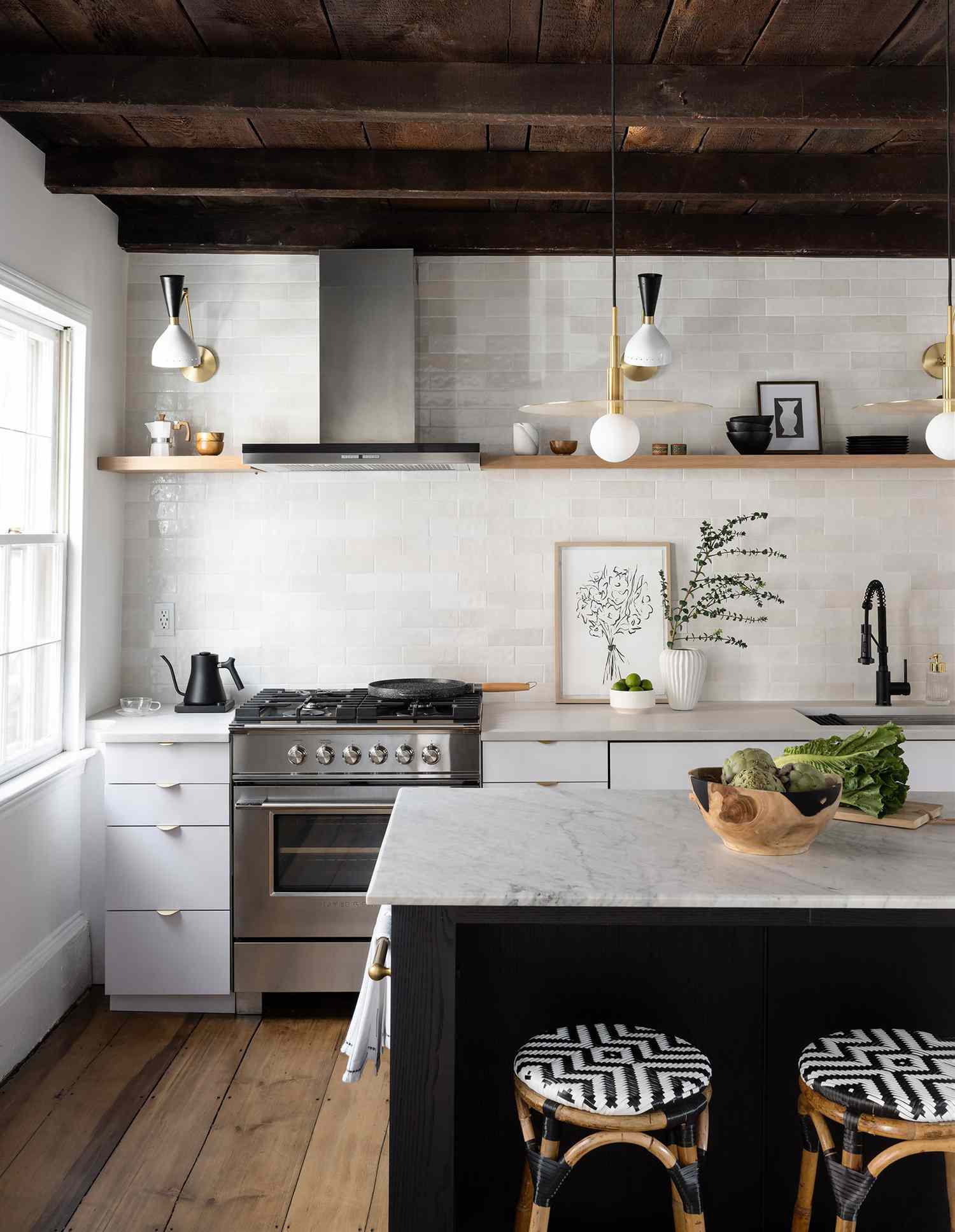 Décoration de cuisine en noir et blanc