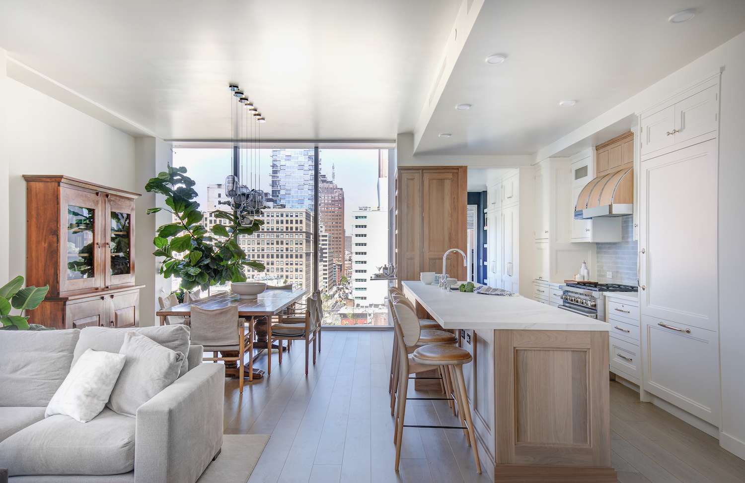 Décoration de cuisine en bois et blanc