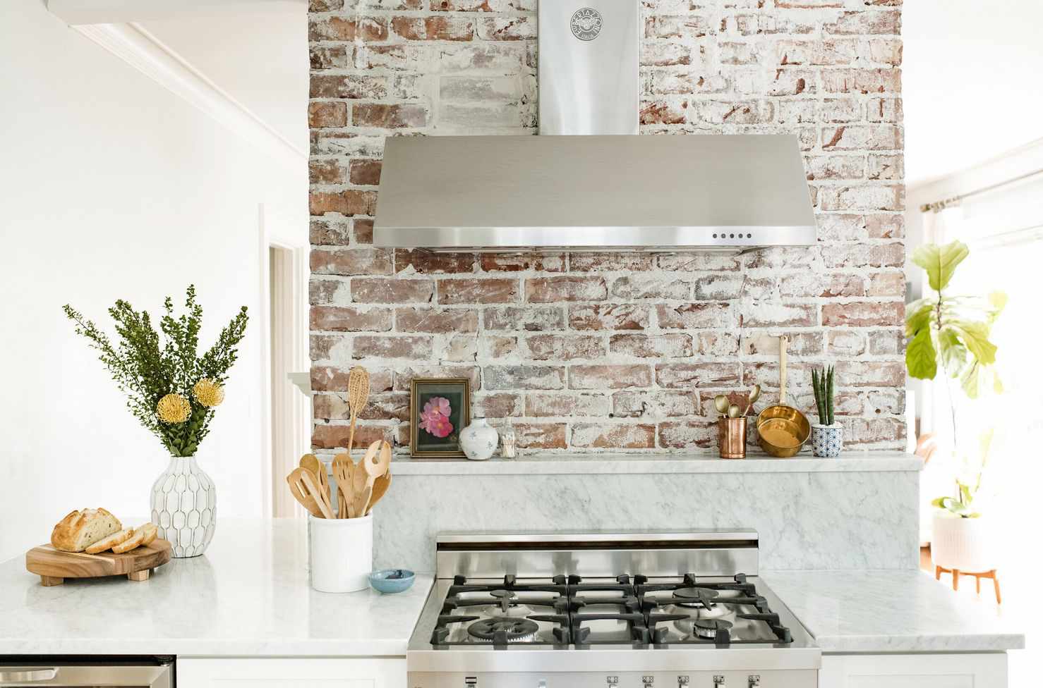 idées de décoration de cuisine en briques apparentes