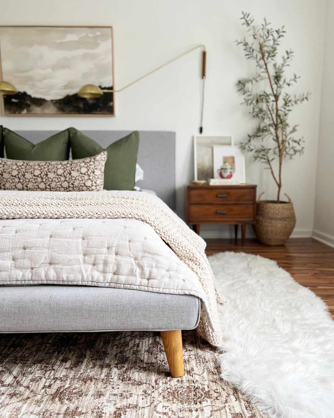 Coussins verts coupés