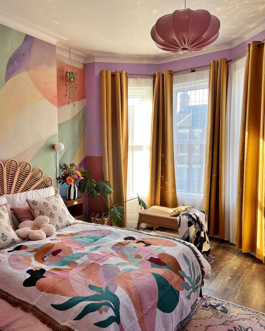 Quilt à motifs colorés