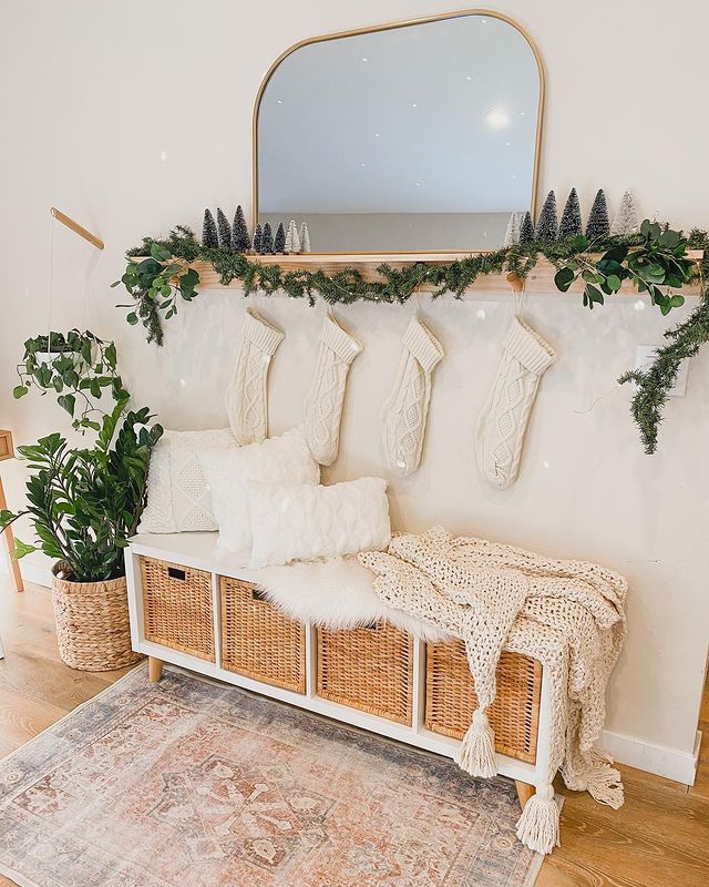 décorations de Noël de style scandinave pour le couloir