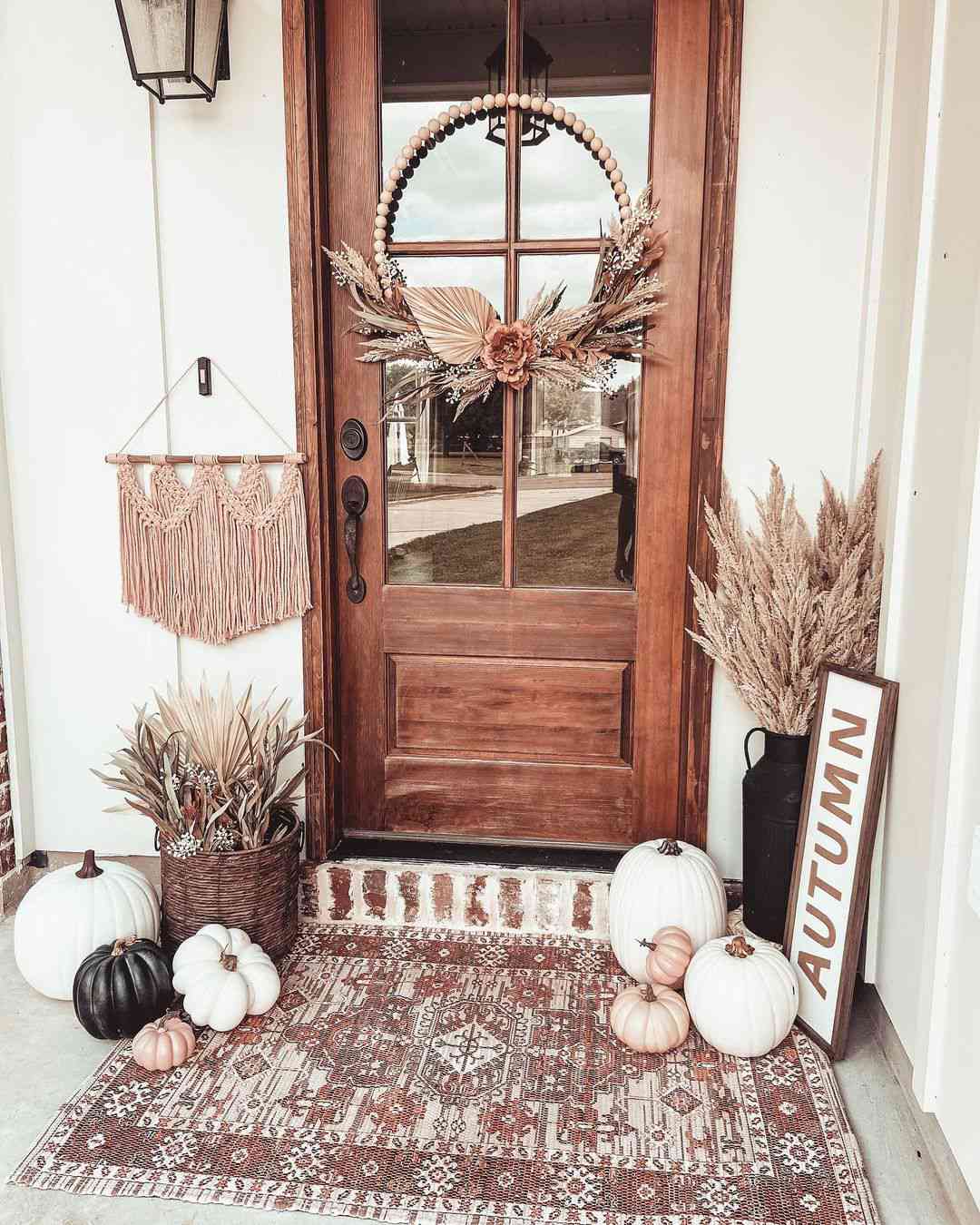 Macramé avec de l'herbe de la pampa