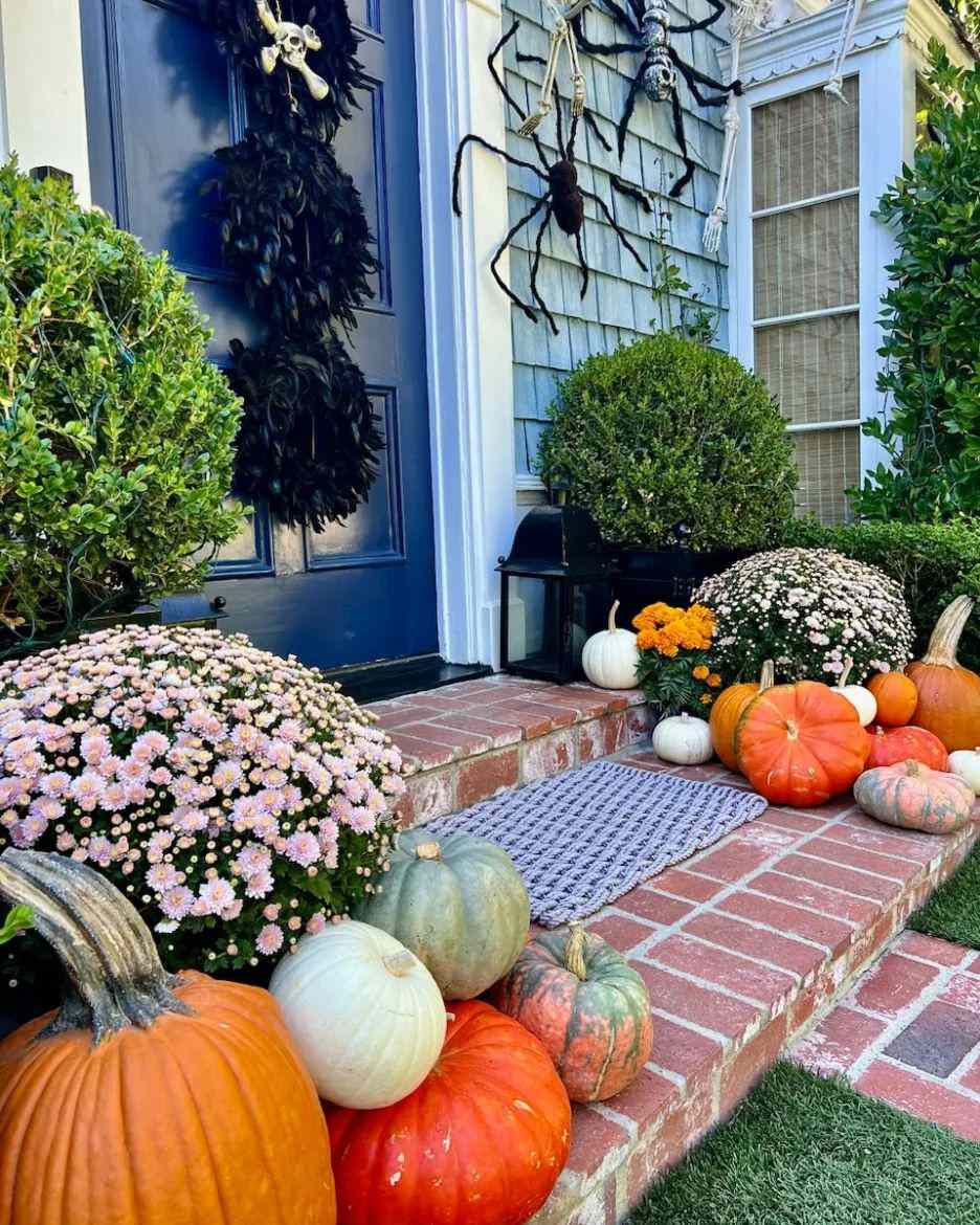 Décoration d'Halloween avec décoration d'automne